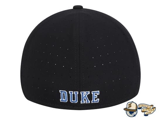 duke-blue-devils-nike-aerobill-performance-true-black-fitted-hat-nike-back Duke Blue Devils Nike Aerobill Performance True Black Fitted Hat by Nike back